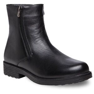 Propet Black Leather Troy Faux Fur Lined Waterproof Men’s Ankle Boots 11.5 NWOT